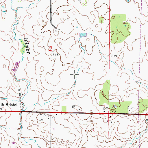 Topographic Map of Thompson Strawberry Farm Airport (historical), WI