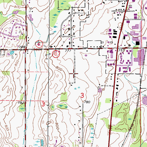 Topographic Map of SSS Aerodrome, WI