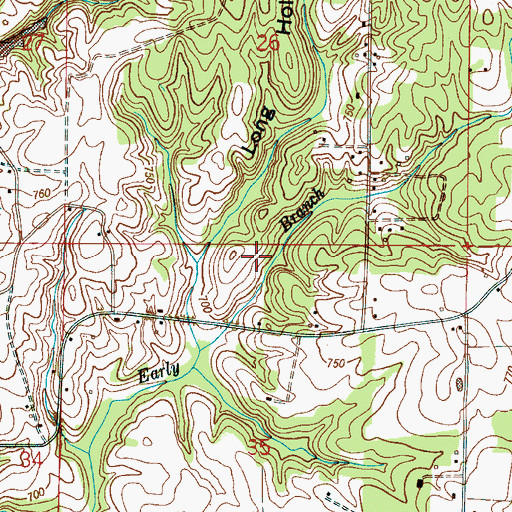 Topographic Map of Long Hollow, AL