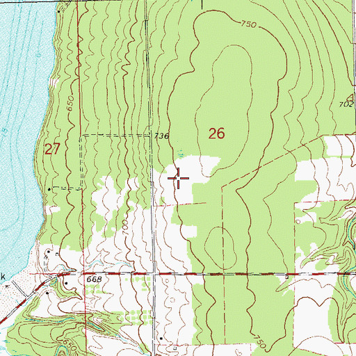 Topographic Map of Cornucopia Field, WI