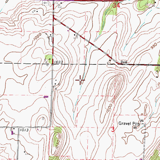 Topographic Map of Quale Airport, WI