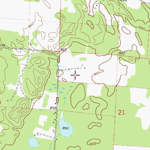 Topographic Map of Neveln Field Airport (historical), WI