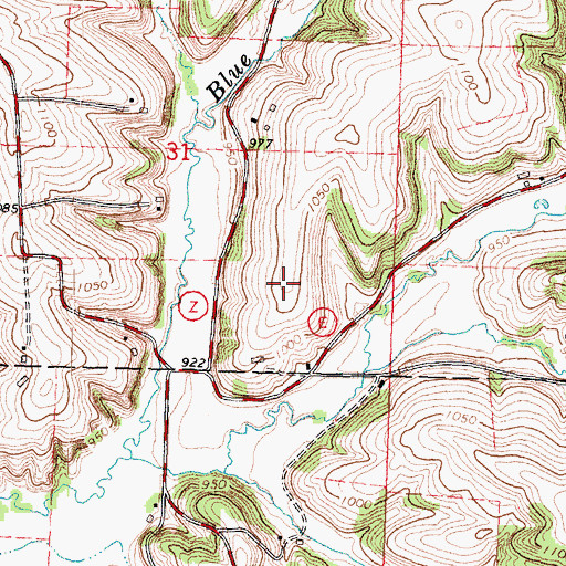 Topographic Map of Atkins Ridge Airport, WI