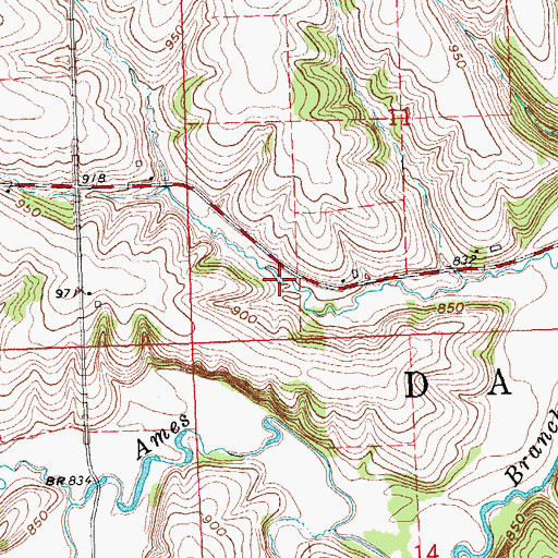Topographic Map of Darlington Aviation Inc Airport (historical), WI