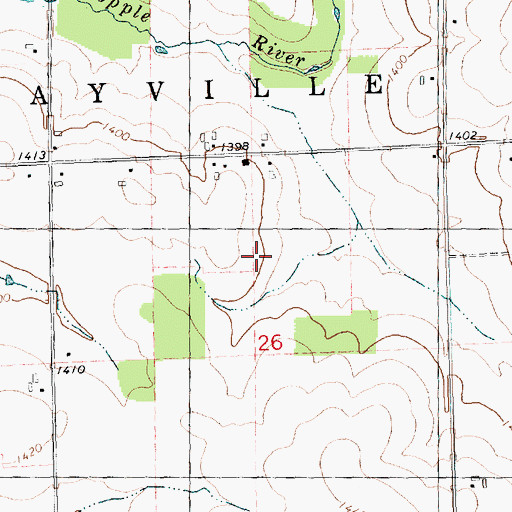 Topographic Map of Jones Airport, WI