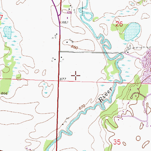 Topographic Map of Bark River Airport, WI
