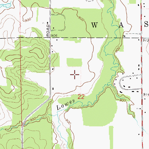 Topographic Map of Carlson Airport, WI