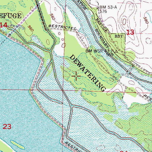 Topographic Map of White Springs Dewatering Area, AL