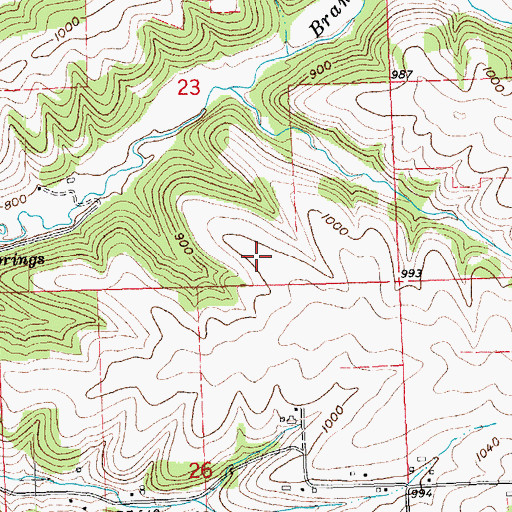 Topographic Map of Martin Fierro Airport, WI
