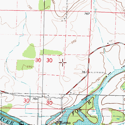 Topographic Map of Edinger Field (historical), WI