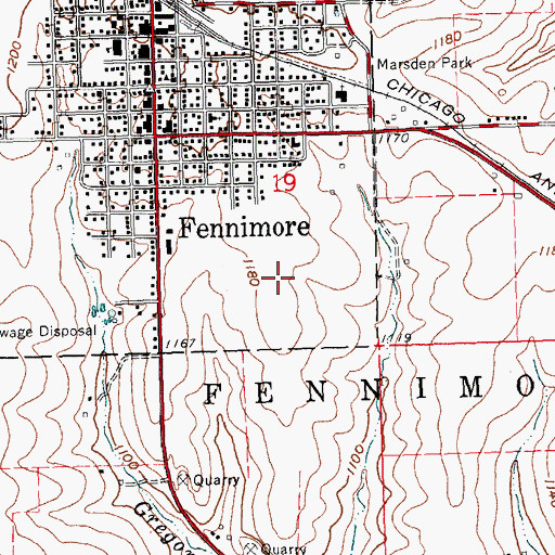Topographic Map of Stupek Farms Airport, WI