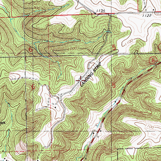 Topographic Map of Turkey Bluff Airport, WI