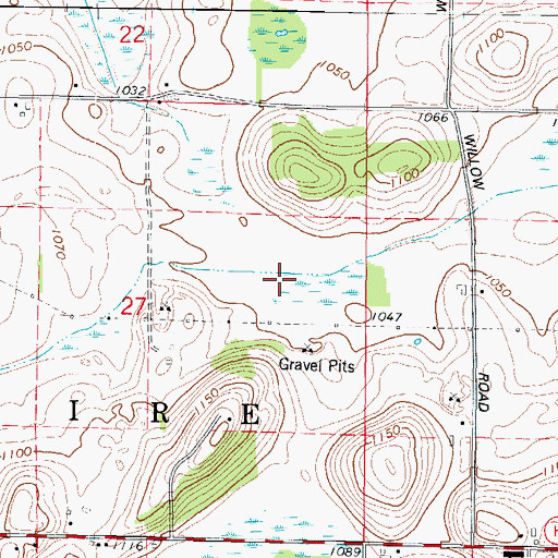 Topographic Map of Buena Vista Airport (historical), WI