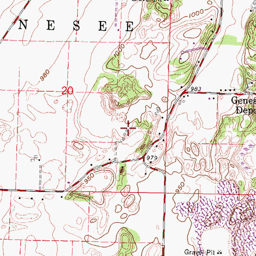 Topographic Map of Bartell Strip, WI