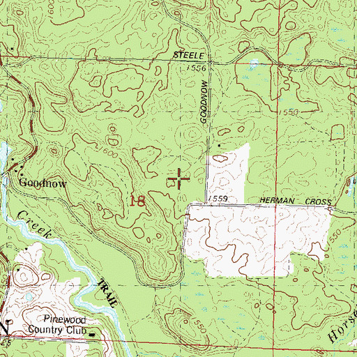 Topographic Map of Pinewood Air Park, WI