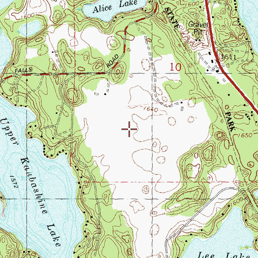 Topographic Map of Circle A Ranch Airport, WI