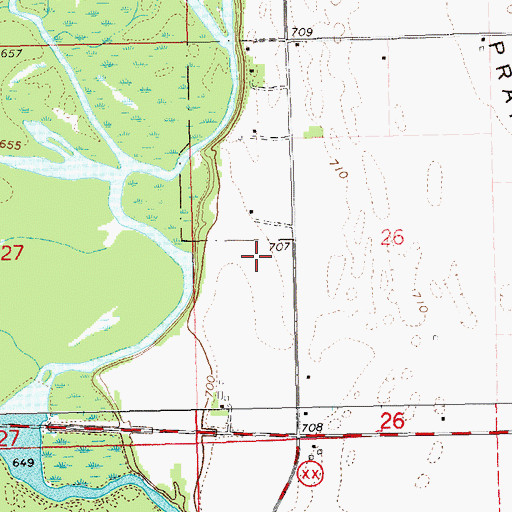 Topographic Map of Parkway Farm Strip, WI