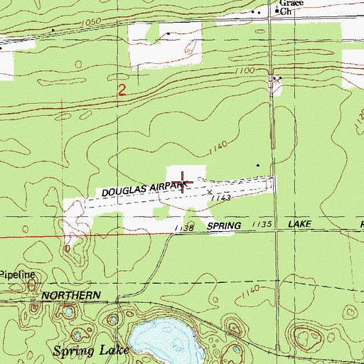 Topographic Map of Bayfield County Airport, WI