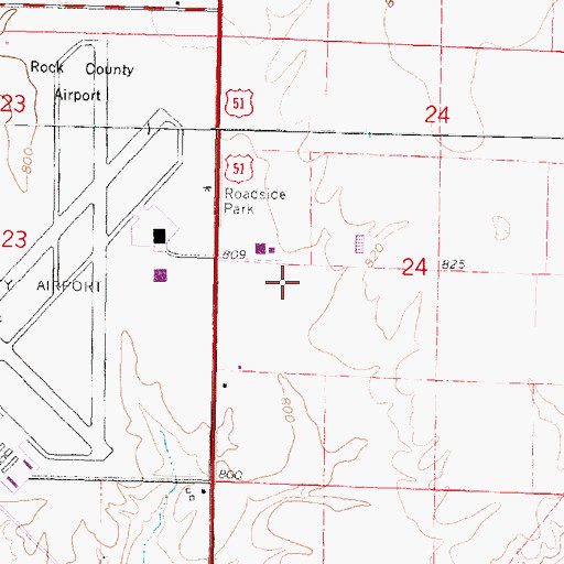 Topographic Map of Omniflight Helicopters Heliport, WI