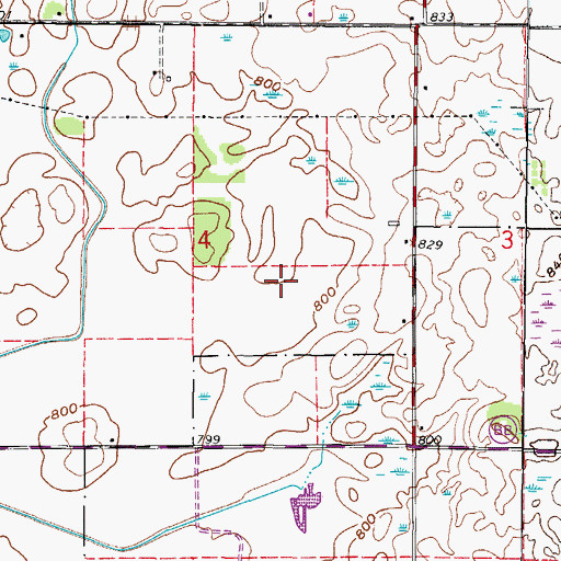 Topographic Map of Flaglor Airport, WI