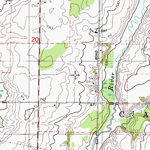 Topographic Map of Ranch Side Airport (historical), WI