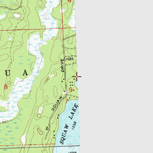 Topographic Map of Franks Seaplane Base, WI