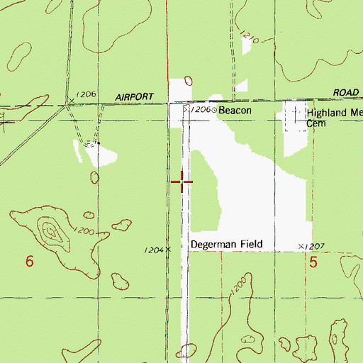Topographic Map of Minnesuing Airport, WI