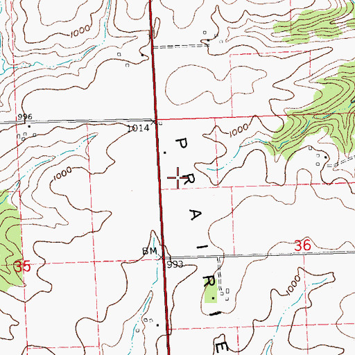 Topographic Map of Lancaster Municipal Airport, WI