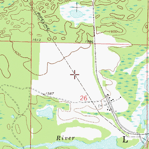 Topographic Map of Heritage Acres Airport, WI