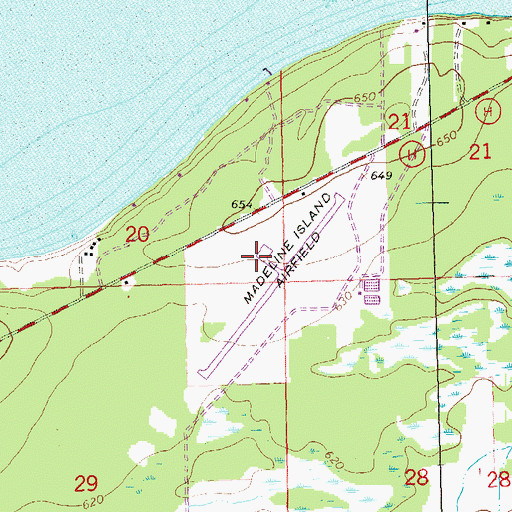 Topographic Map of Major Gilbert Field, WI