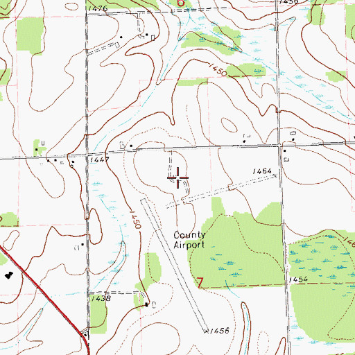 Topographic Map of Taylor County Airport, WI