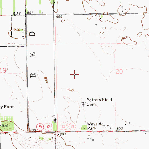 Topographic Map of Menomonie Municipal Airport-Score Field, WI