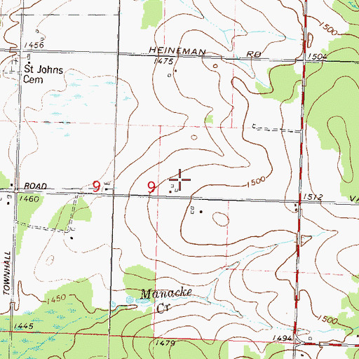 Topographic Map of Haymeadow Airport, WI