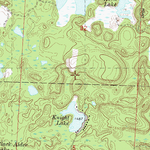 Topographic Map of Knight Aire Airport, WI
