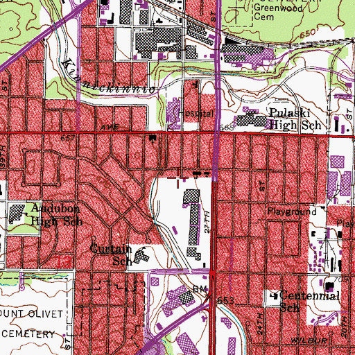 Topographic Map of Saint Lukes Medical Center Heliport, WI