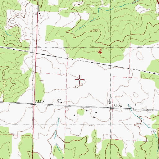 Topographic Map of Scherrico Meadows Airport, WI
