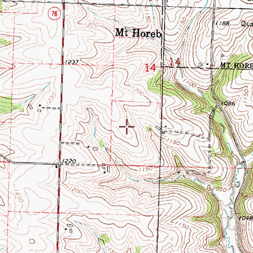 Topographic Map of Docken Field, WI