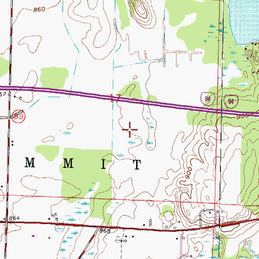 Topographic Map of Battle Creek Airport, WI