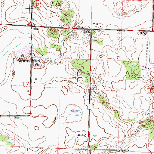 Topographic Map of Storytown Airfield, WI