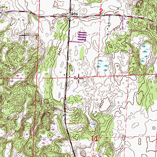 Topographic Map of Tamarack Airport, WI