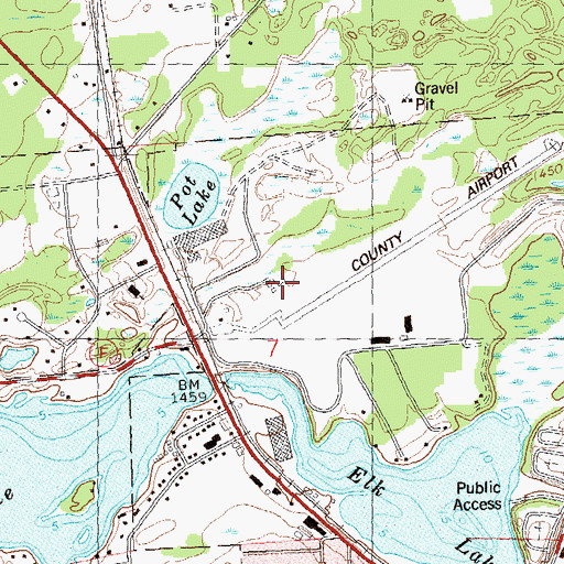 Topographic Map of Price County Airport, WI