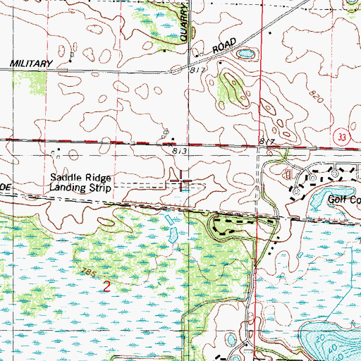 Topographic Map of Coleman Airport, WI