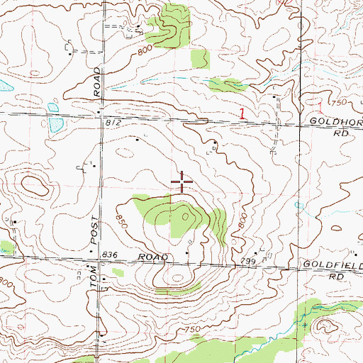 Topographic Map of Frievalt Airport, WI