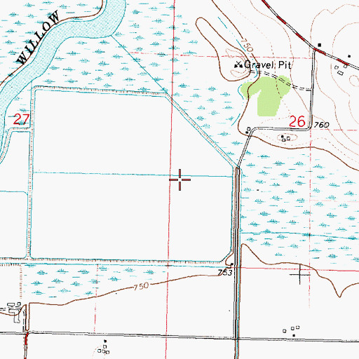 Topographic Map of Leach Farms Heliport, WI