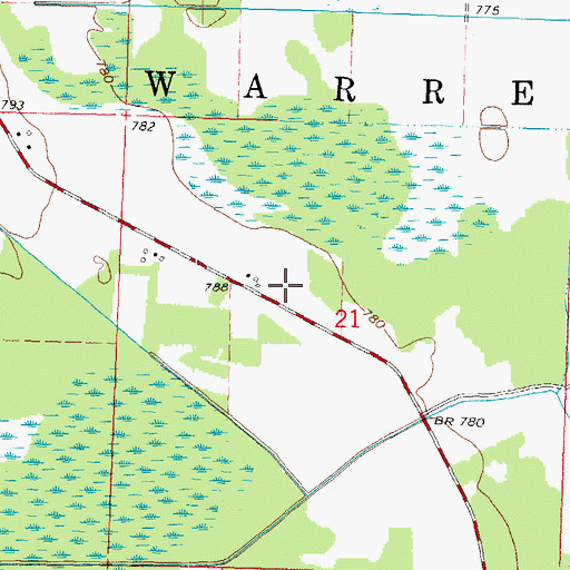 Topographic Map of Harju Airport, WI