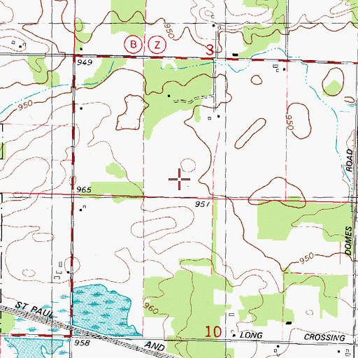 Topographic Map of Higgins Airport, WI