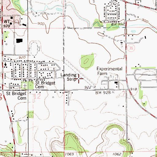 Topographic Map of River Falls Airport (historical), WI