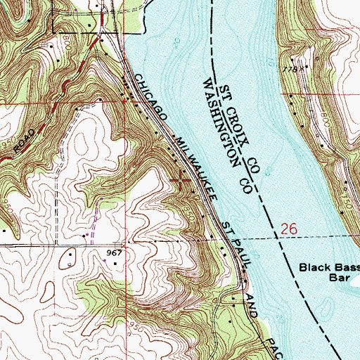 Topographic Map of Farm Airport (historical), WI