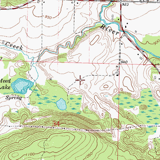 Topographic Map of Timberline Airport, WI