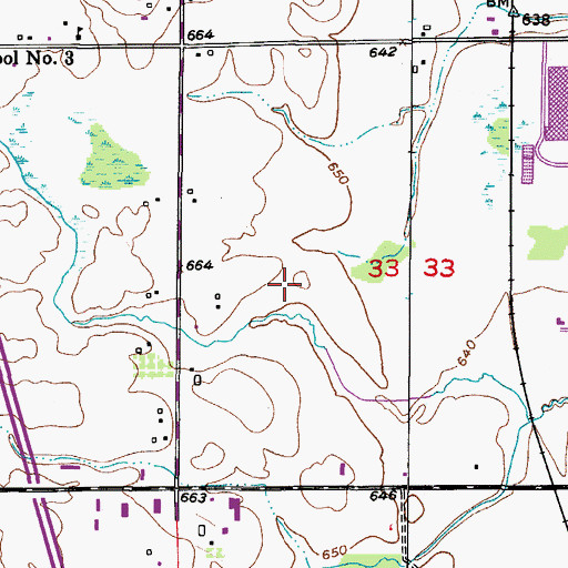 Topographic Map of Bells Airport (historical), WI